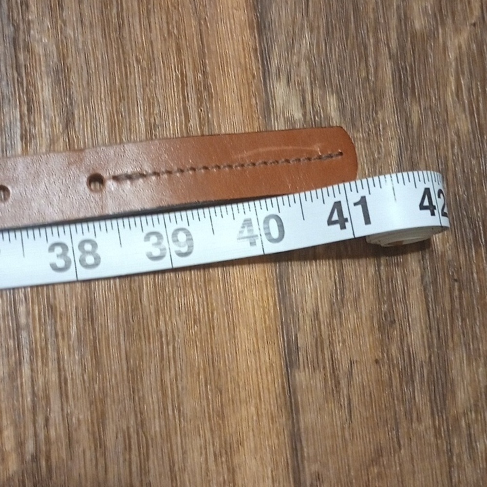 Brown Genuine Leather Womens Belt With Copper Buckle Size Large - Picture 7 of 8